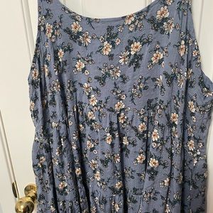 Amazon Maxi Dress - Blue Floral
